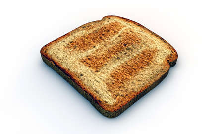 slice of toast isolated on white background