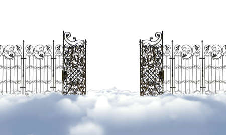 heaven gate isolated on white backgroundの写真素材
