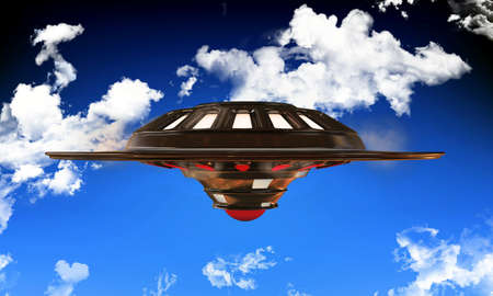 unidentified object flying in the skyの写真素材