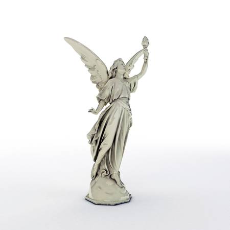 woman statue isolated on white backgroundの写真素材