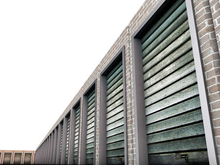 unit storage isolated on white backgroundの写真素材