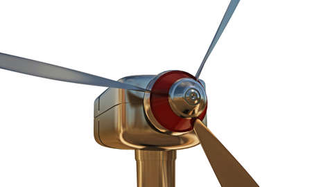 wind turbine isolated on white backgroundの写真素材