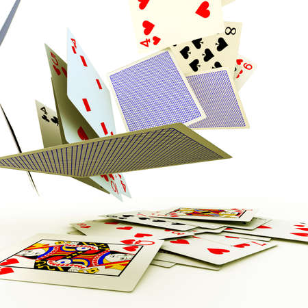 poker cards isolated on white 