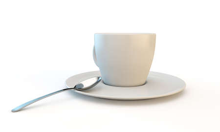 coffee cup isolated on white backgroundの写真素材