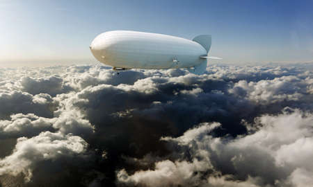 airship flying in the sky