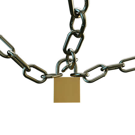 padlock isolated on white background