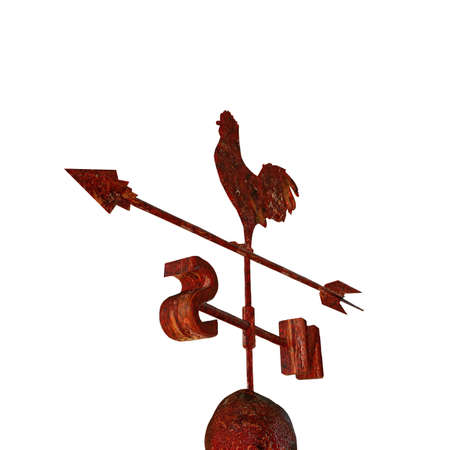 illustration of an old weathervane isolated on white background