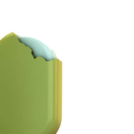 chocolate ice cream isolated on white backgroundの写真素材