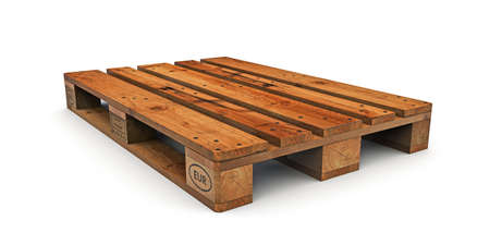euro pallet isolated on white background