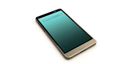 modern smartphone isolated on white background