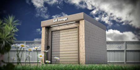 illustration of a self storage unitの写真素材