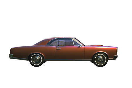 muscle car isolated on white backgroundの写真素材