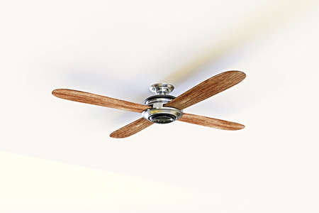 ceiling fan isolated on white backgroundの写真素材