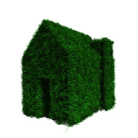 green house isolated on white backgroundの写真素材