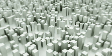 city blocks on a white plainの写真素材