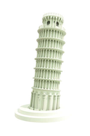miracle tower model isolated on white backgroundの写真素材