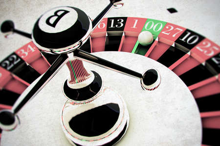 modern white roulette close up