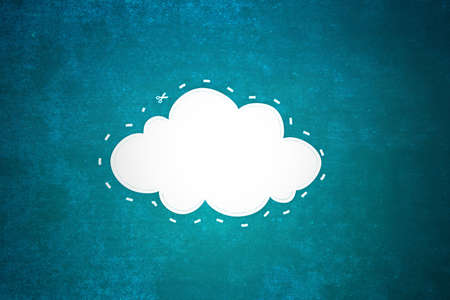 white cloud on blue backgroundの写真素材