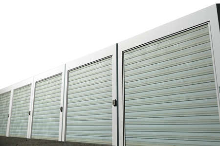 storage units isolated on white background