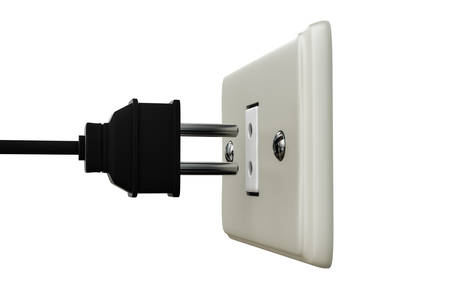 3d illustration of an electric socket isolated on white background