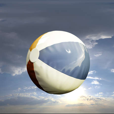 3d illustration of a plastic beach ball