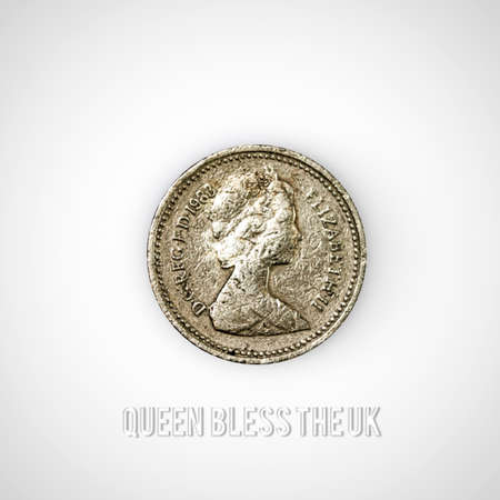 3d illustration of a english pound isolated on white background