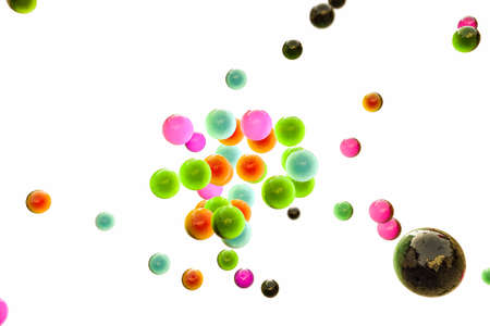 3d illustration of gamballs isolated on white backgroundの写真素材