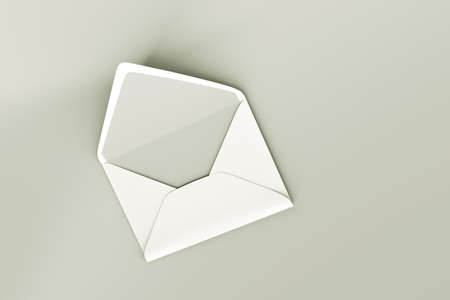 3d illustration of an empty envelope isolated on white background