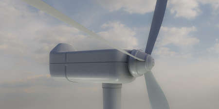 3d illustration of a wind turbine