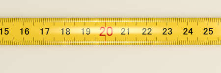 3d illustration of a measuring tape isolated on white background