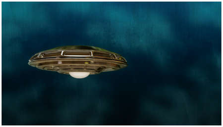 3d illustration of an unidentified flying objectの写真素材