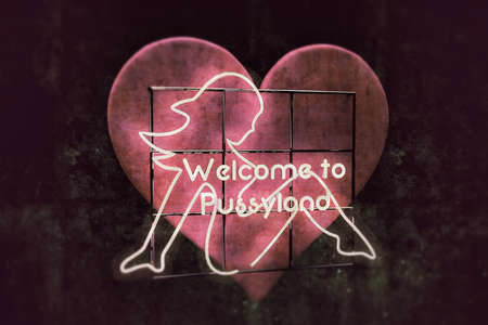 3d illustration of a sexy club signの写真素材