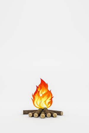 3d illustration of a campfire isolated on white backgroundの写真素材