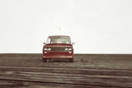 toy care oun wooden floor 3d illustrationの写真素材