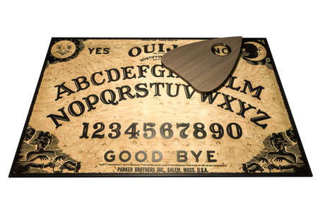 ouija board isolated on white background 3d illustrationの写真素材