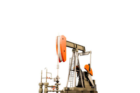 oil pump isolated on white background 3d illustration