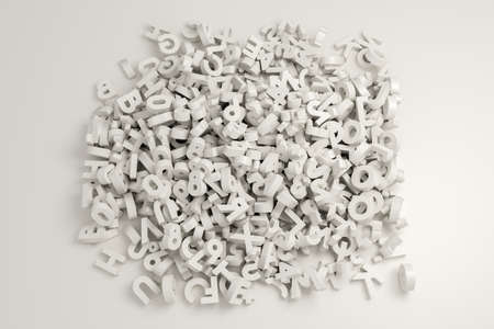 letters isolated on white background 3d illustration