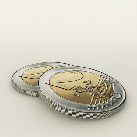 euro coins isolated on white background 3d illustrastion