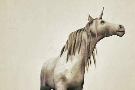 Unicorn isolated on white background 3d illustrationの写真素材