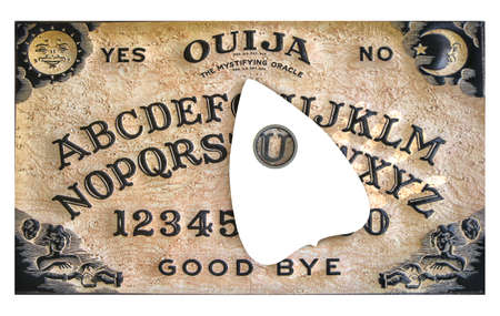 ouija board isolated on white background  3d illustrationの写真素材