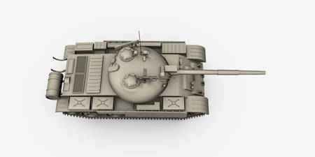 tank isolated on white background 3d illustration