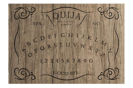 ouija board isolated on white background  3d illustrationの写真素材