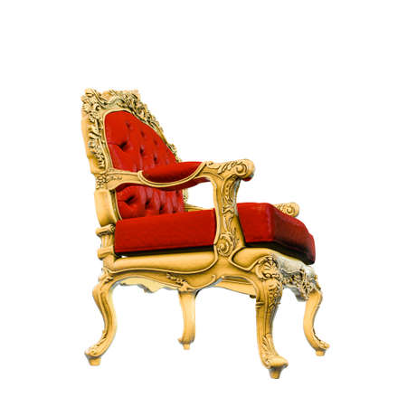regal armchair isolated on white background 3d illustration