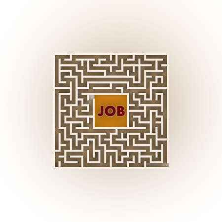 maze isolated on white background isolated on white background 3d illustrationの写真素材