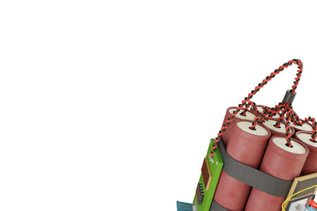 dynamite isolated on white background 3d illustration