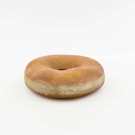 donut isolated on white background 3d illustrationの写真素材
