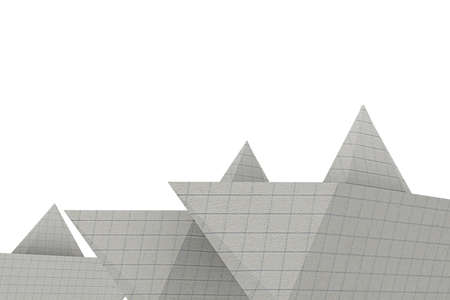 origami boat isolated on white background 3d illustration