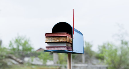 mail box in a country place 3d illustrationの写真素材