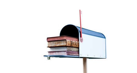 mail box isolated on white backgopund 3d illustrationの写真素材