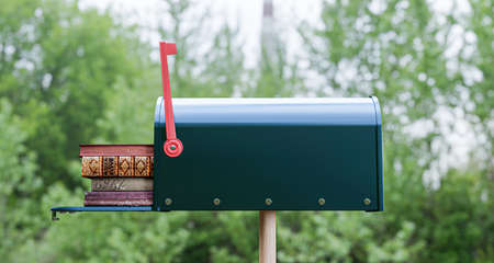 mail box in a country place 3d illustrationの写真素材